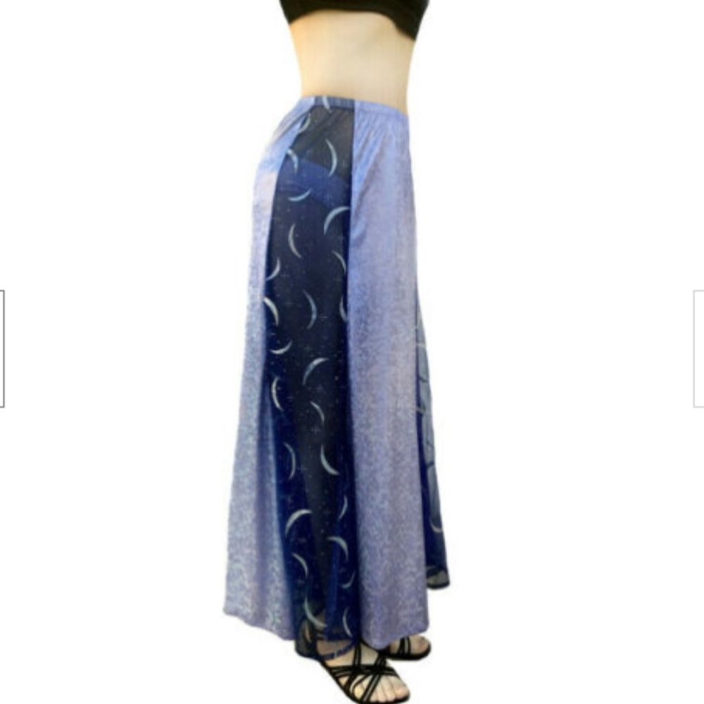 Sparkling Lavender A-Line Skirt with Blue inserts. Size M. Long, New. Dancewear - Picture 4 of 4
